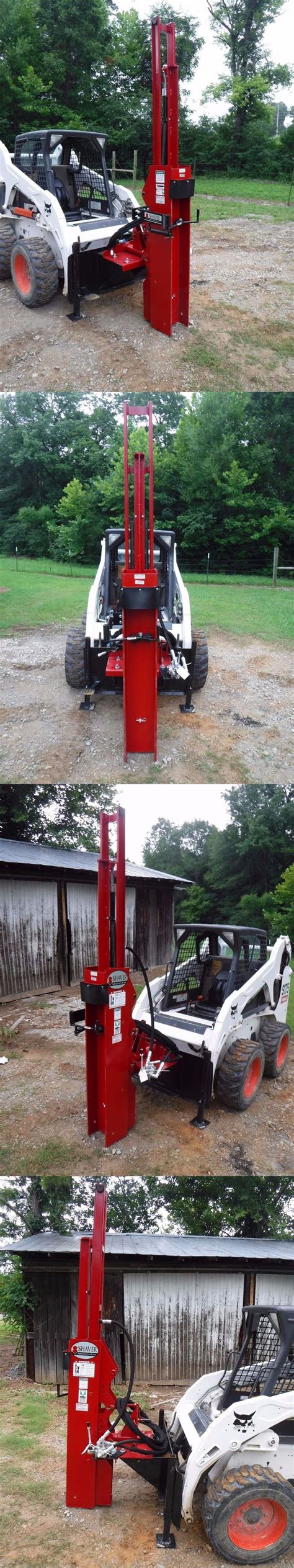 skid steer shaver hd-8 post driver pounder attachment|hd 8 hydraulic post driver.